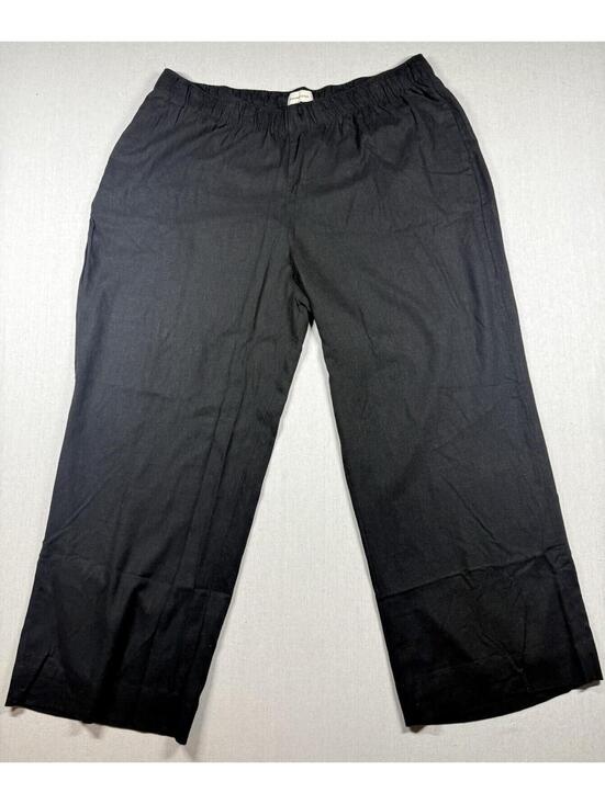 Abercrombie & Fitch Pants - Abercrombie & Fitch Pants Women‎ Sz XXL 41x30 Black Wide Leg Lined Linen Blend